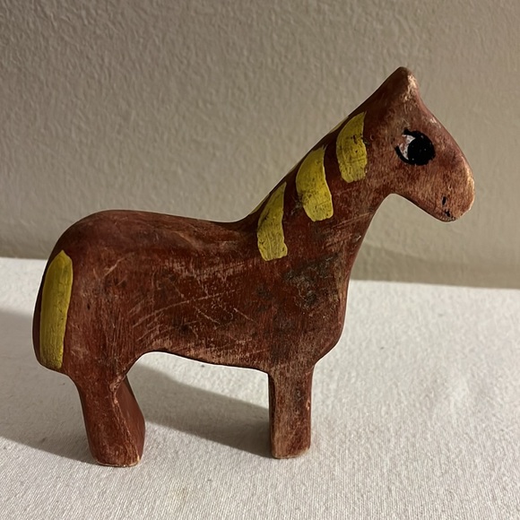 4 Vintage Primitive Wood Carved Hand Painted Farm Animals - Picture 2 of 14